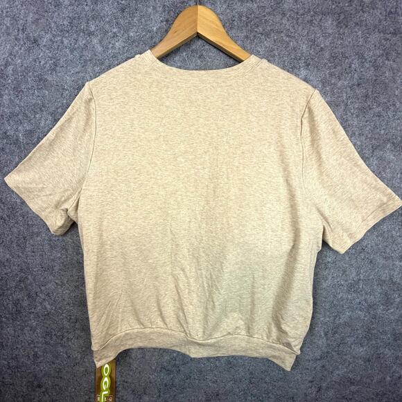 OGL Move Brami Top Womens 2XL Heather Tan Lyocell Wool Banded Hem Built in Bra - Picture 2 of 7